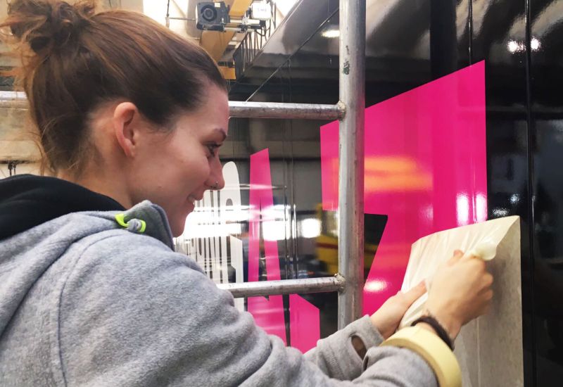 Beschriftung Lastwagen